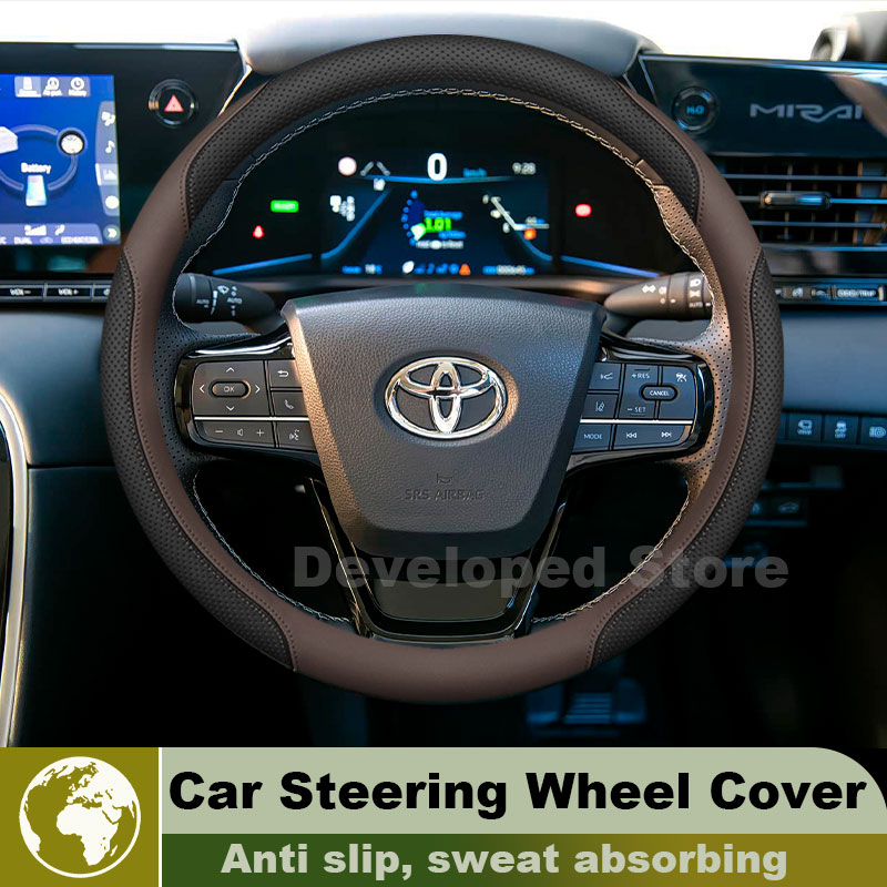 Car Steering Wheel Cover Anti Slip Breathable - Sarung Setir Mobil untuk Toyota HIACE