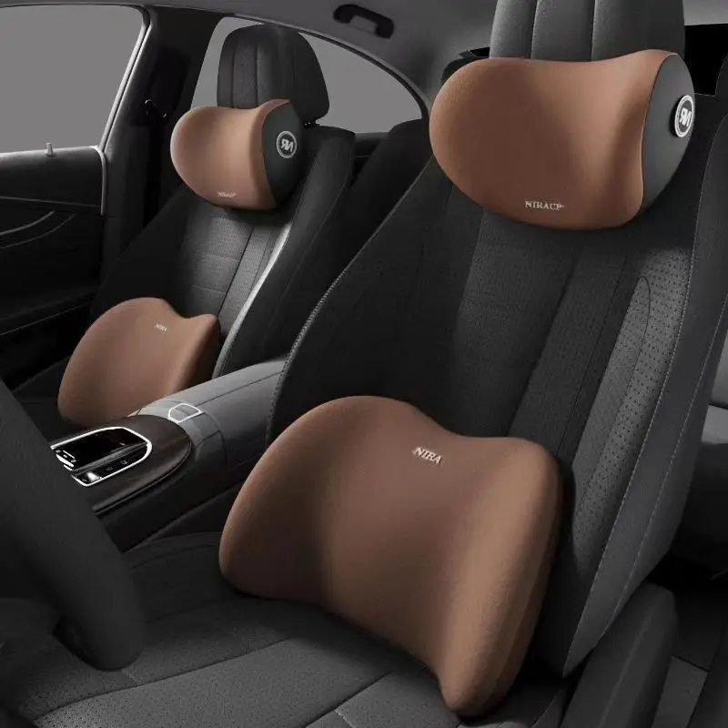 Memory Foam Car Neck Pillow Lumbar Support - Bantal kursi mobil busa memori ergonomis