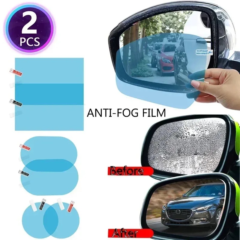 Anti Glare Car Rearview Mirror Film - Pelindung Kaca Spion Mobil, Film Anti-Kabut,