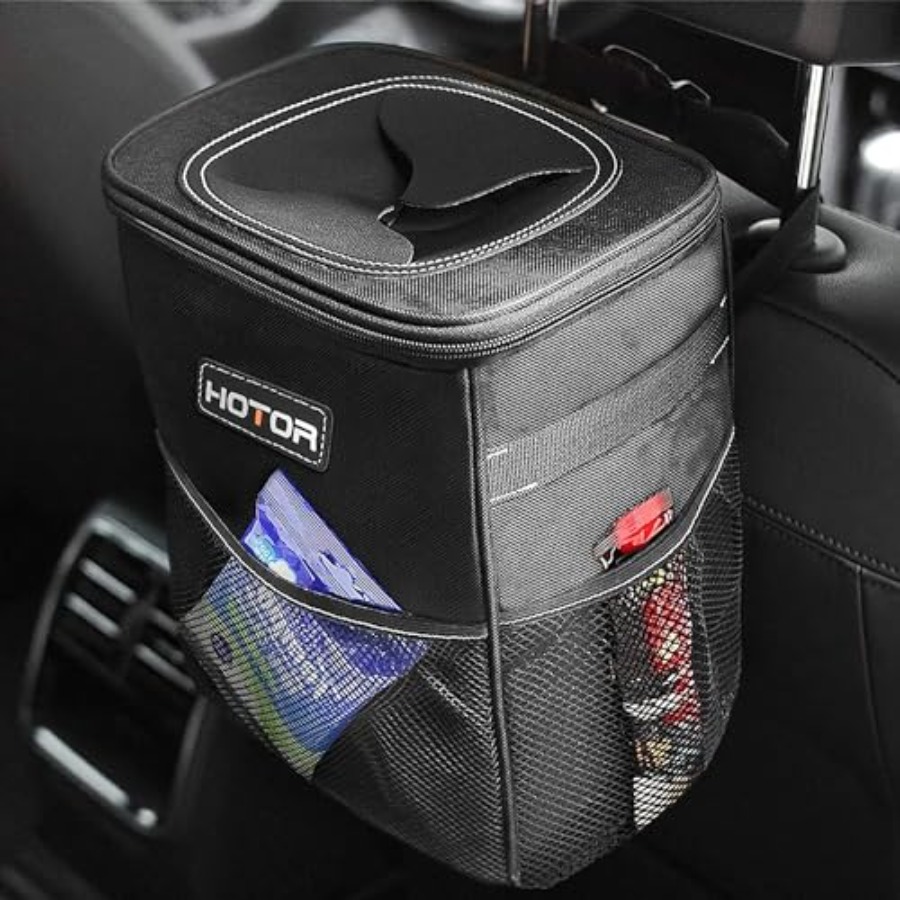 Tempat Sampah Mobil dengan Tut - Waterproof Car Trash Can With Lid ulasan dan harga