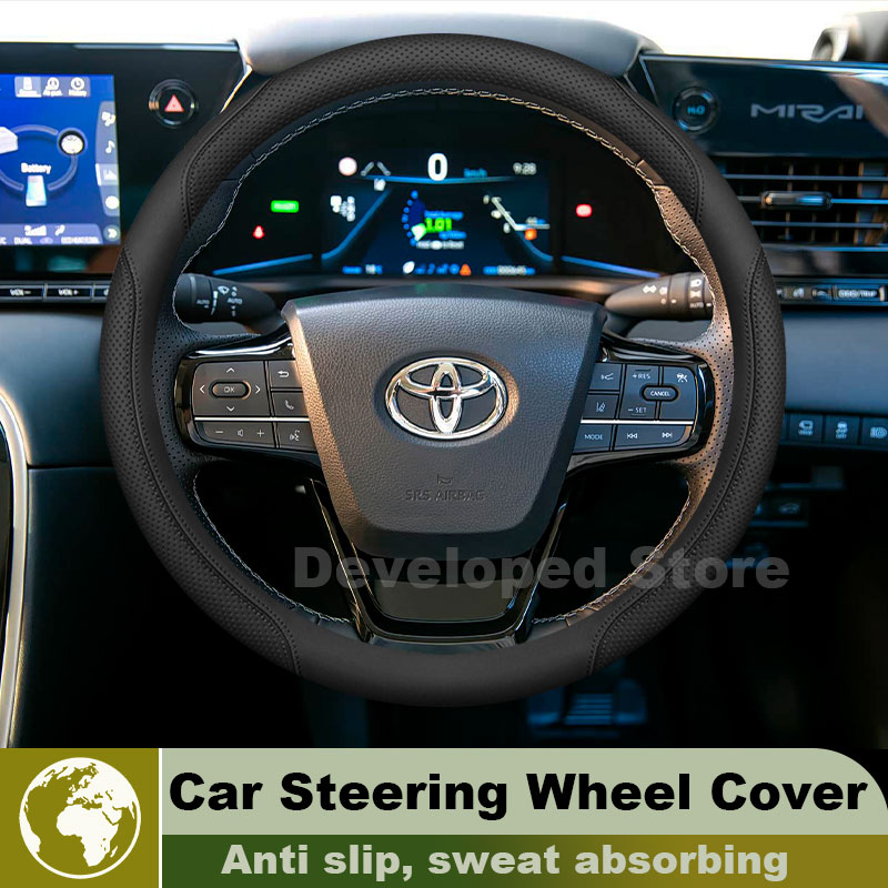 Sarung Setir Mobil untuk Toyot - Car Steering Wheel Cover Anti Slip Breathable ulasan dan harga