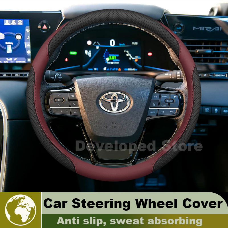 Sarung Setir Mobil untuk Toyot - Car Steering Wheel Cover Anti Slip Breathable ulasan dan harga