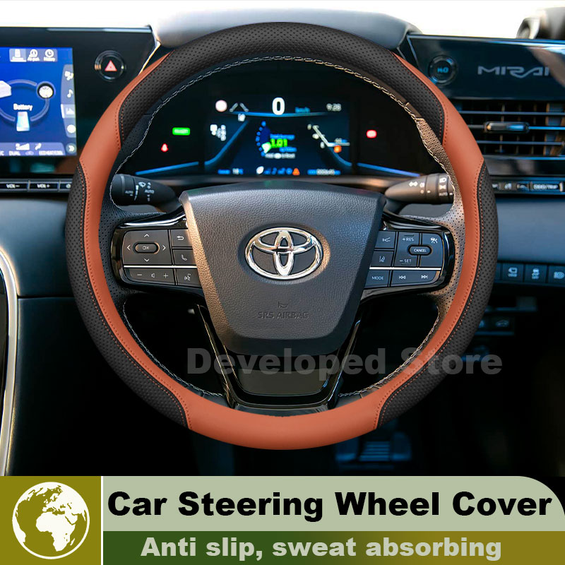 Sarung Setir Mobil untuk Toyot - Car Steering Wheel Cover Anti Slip Breathable ulasan dan harga