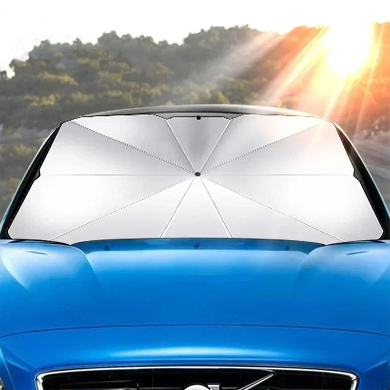 Payung Penutup Kaca Depan Mobi - Car Sunshade Windshield Umbrella Foldable ulasan dan harga