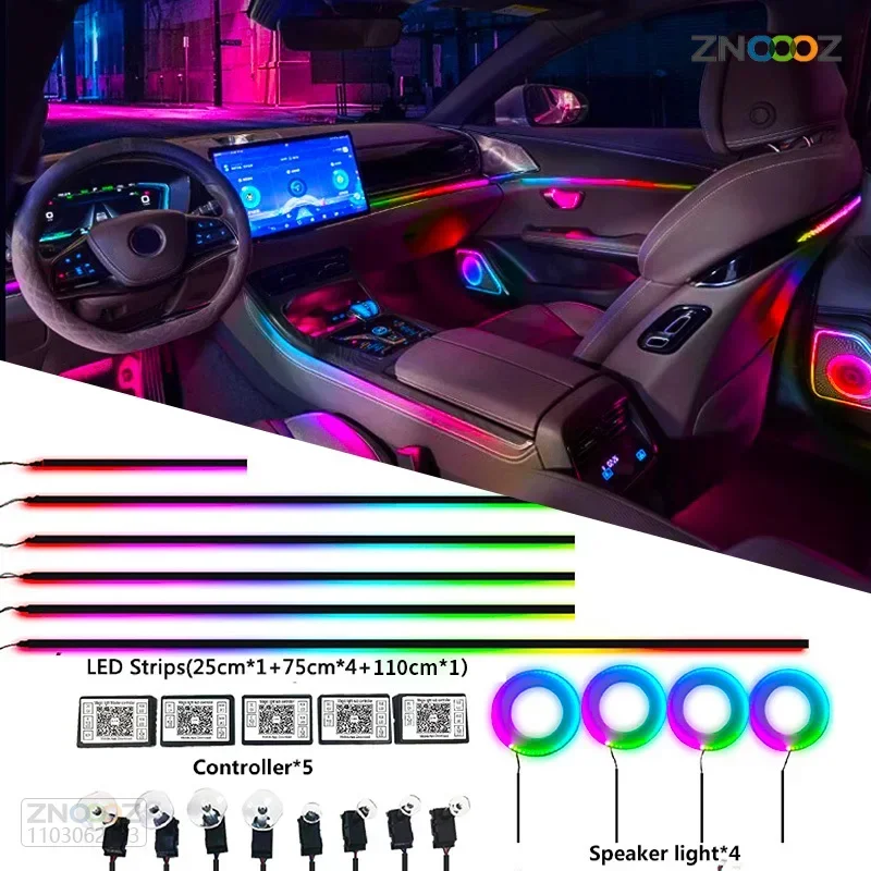 Lampu suasana Interior mobil N - Led Ambient Interior Car Lights App Control ulasan dan harga
