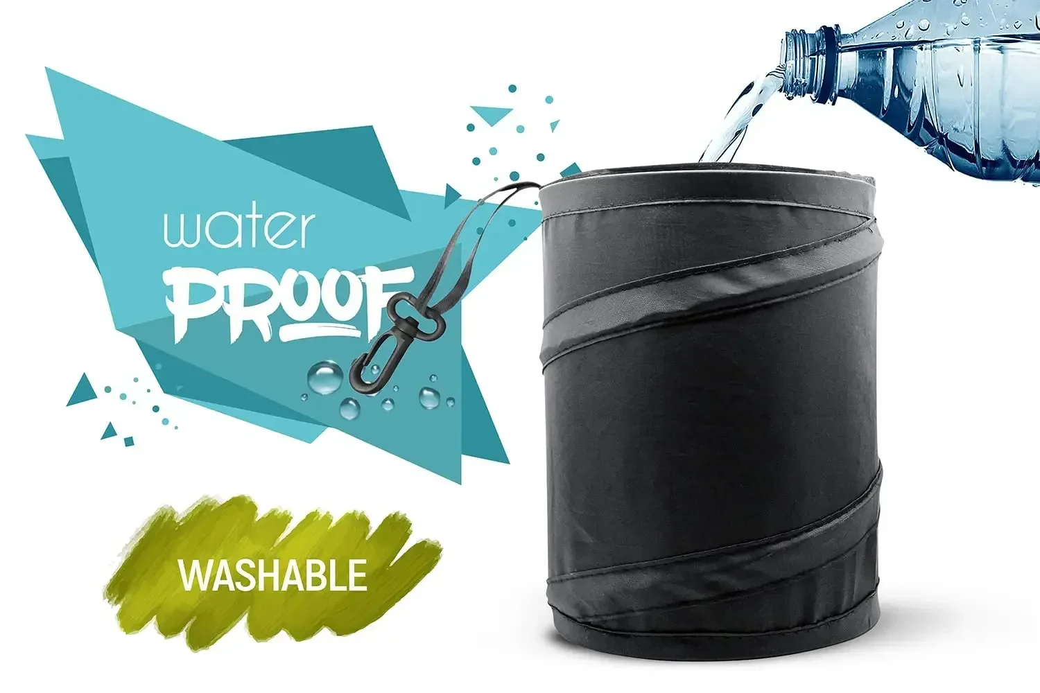 Tempat Sampah Mobil, Tempat Sa - Waterproof Car Trash Can With Lid ulasan dan harga