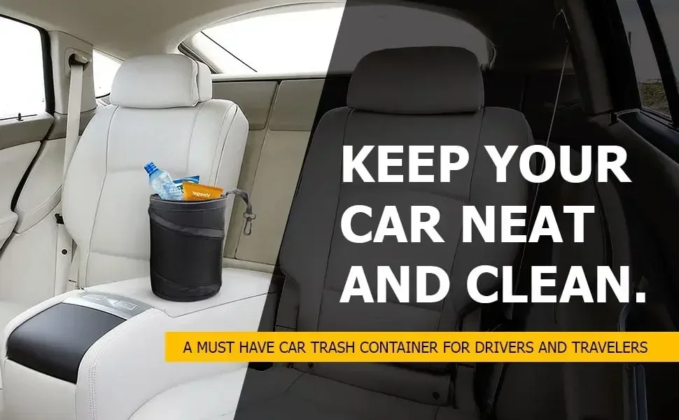 Tempat Sampah Mobil, Tempat Sa - Waterproof Car Trash Can With Lid ulasan dan harga