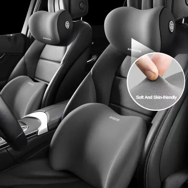 Bantal kursi mobil busa memori - Memory Foam Car Neck Pillow Lumbar Support ulasan dan harga