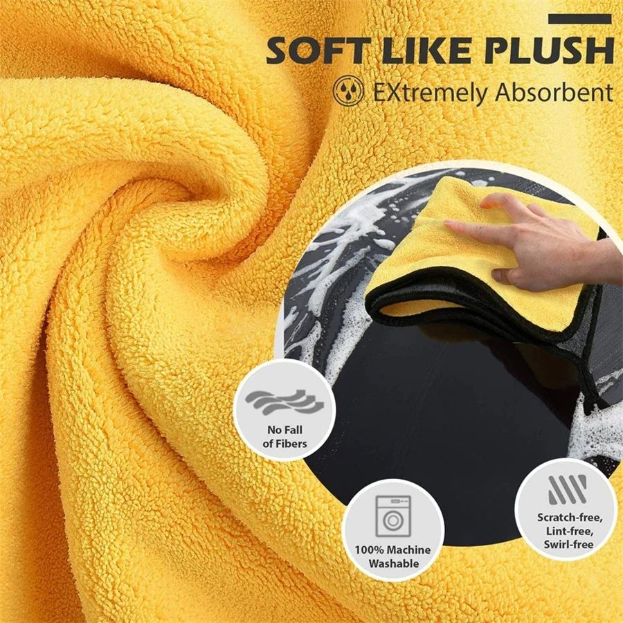 1/5/10 Buah Handuk Cuci Mobil  - Microfiber Car Drying Towel Super Absorbent ulasan dan harga