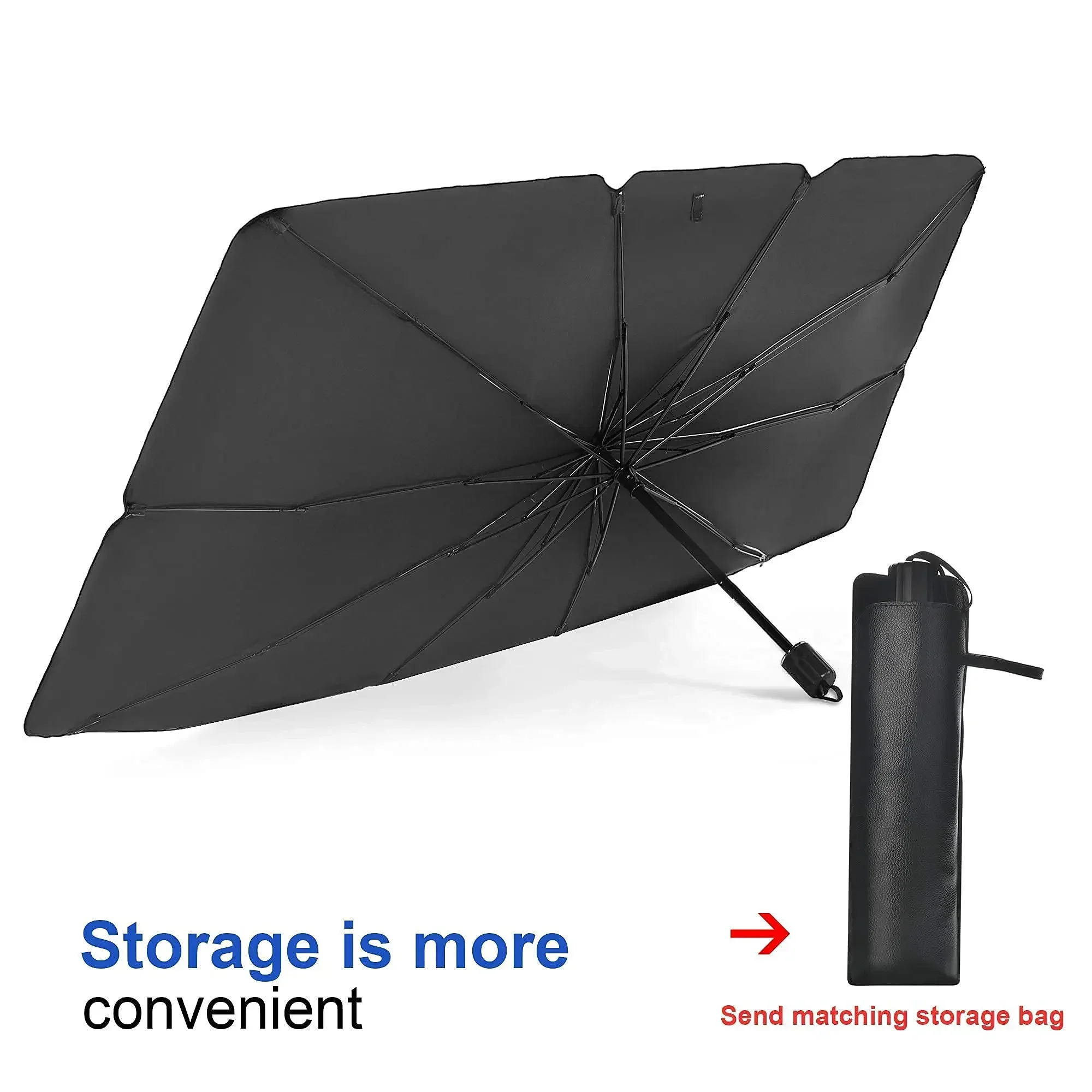 1 buah pelindung matahari mobi - Car Sunshade Windshield Umbrella Foldable ulasan dan harga