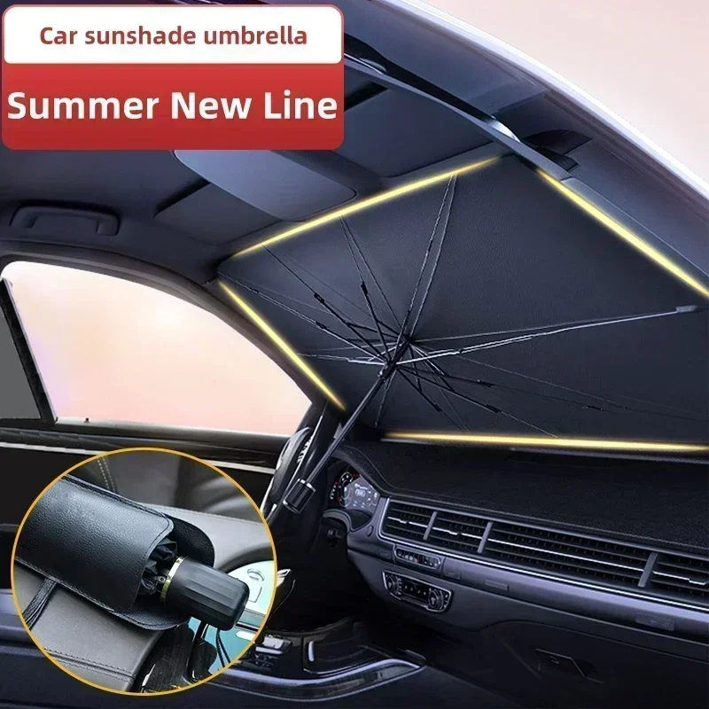 1 buah pelindung matahari mobi - Car Sunshade Windshield Umbrella Foldable ulasan dan harga
