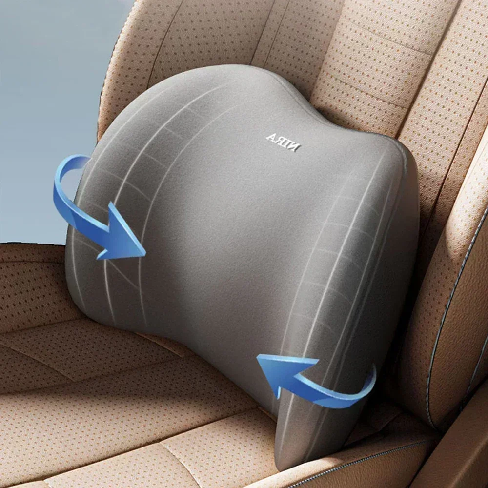 Bantal Leher Mobil Berbahan Bu - Memory Foam Car Neck Pillow Lumbar Support ulasan dan harga